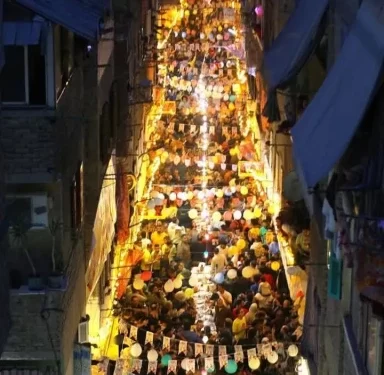 إفطار المطرية.. الآلاف يشاركون في أكبر حفل إفطار جماعي بمصر